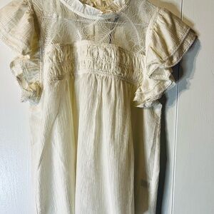 NWT 💕 Laura Ashley Cream Lace Blouse 💞
